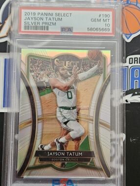 Panini Select Jayson Tatum Silver Prizm Green White